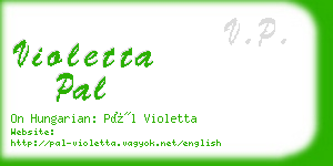 violetta pal business card